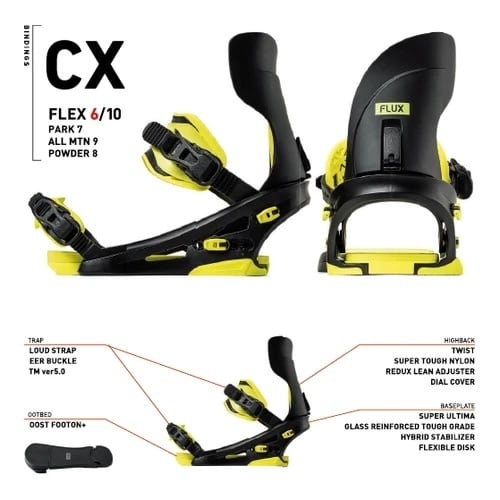 FLUX 26/27 『 CX - OFF WHITE 』 スノーボード バインディング