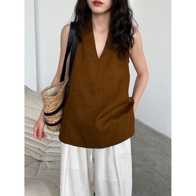 v-neck halter neck shirt 10944