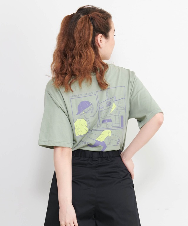 【PIKO/ピコ】Tシャツ 半袖 綿100% イラスト バックプリントtシャツ シャツ pkm1488