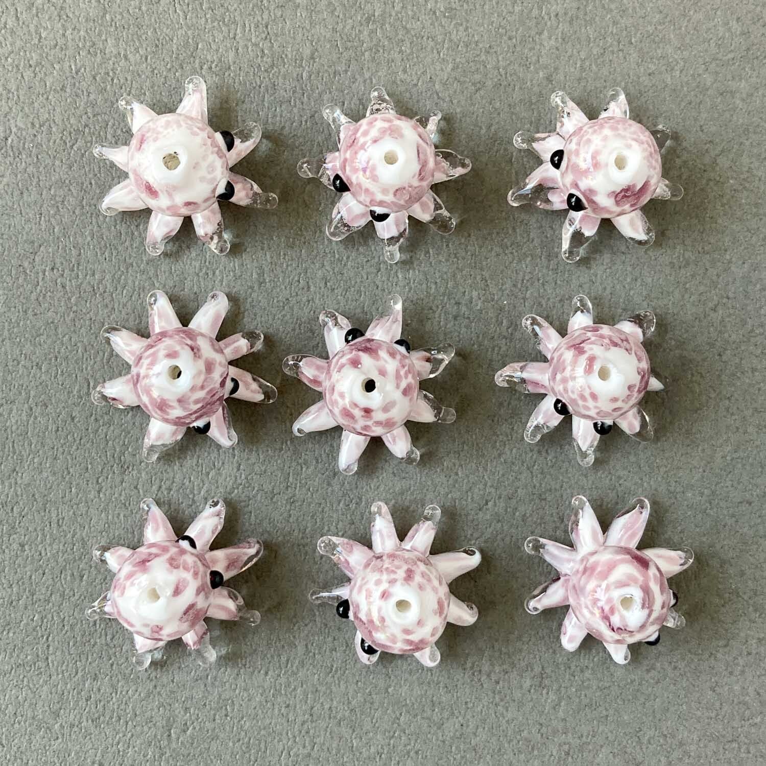にじみ模様タコのガラスビーズ（23mm） | Dua-アクセサリーパーツショップ