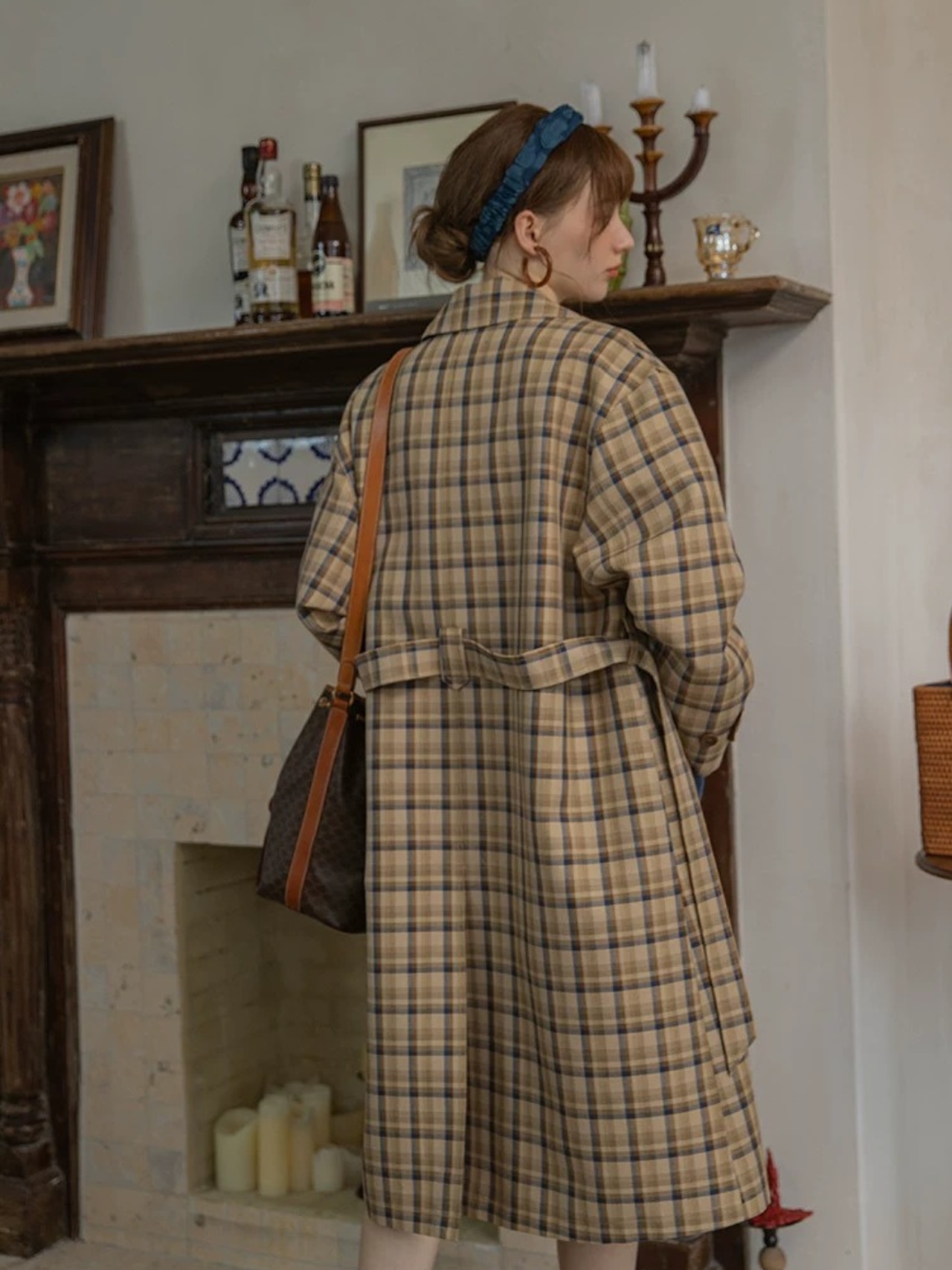 Arden Classic Check Trench Coat F0818