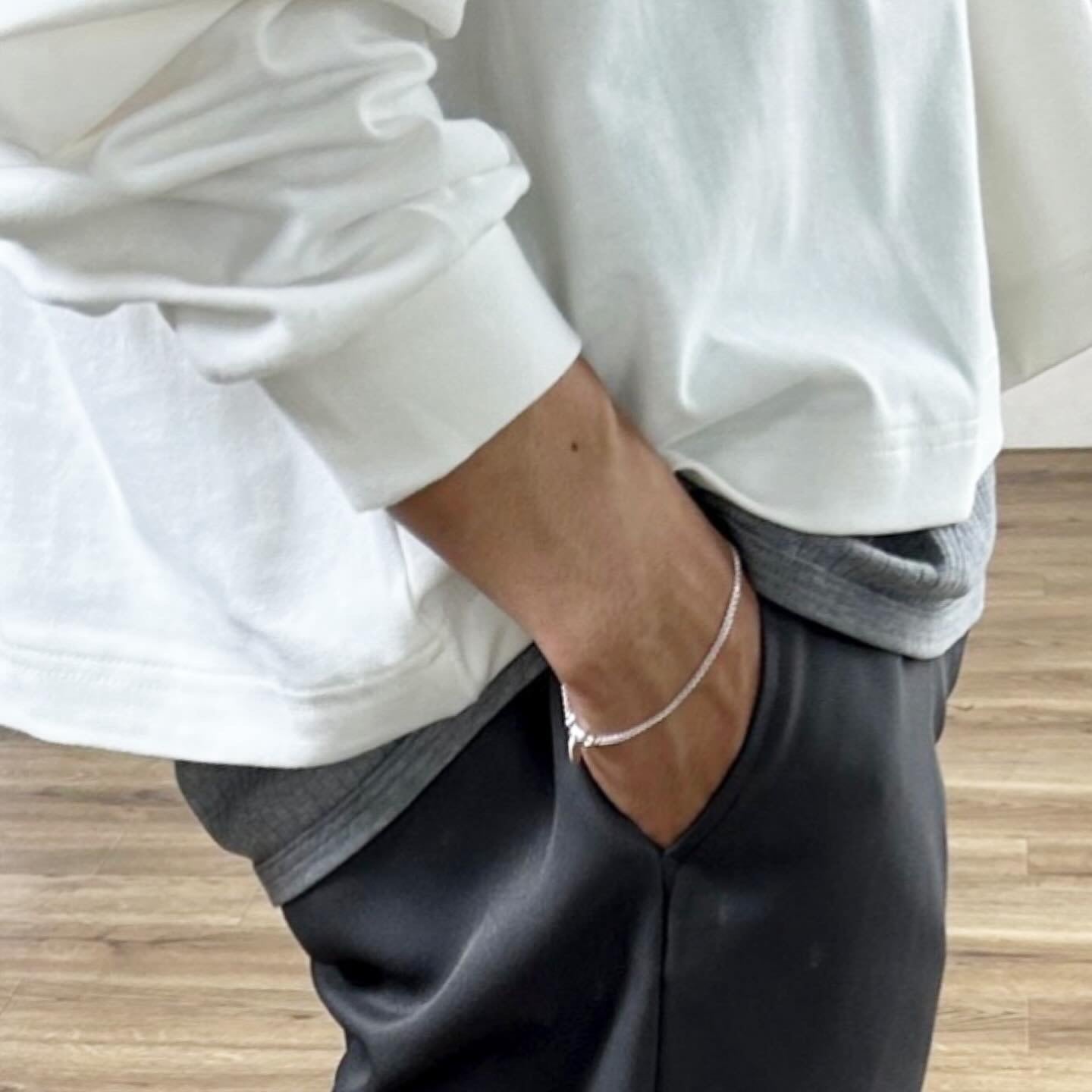 25AW》【ESPERANTO】 SILVER925 FLAT LINK CHAIN BRACELET