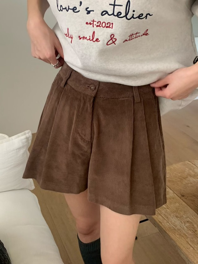 (予約) signature / Pikabu Corduroy Shorts 2color