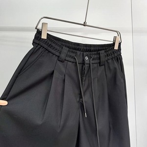 Pleated drawstring wide shorts 1441