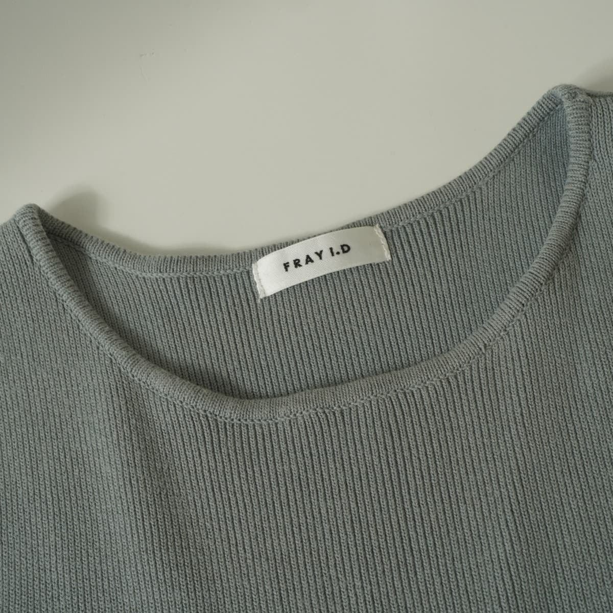 FRAY I.D フレイ アイディー コットン ギャザー ニット コンビ 