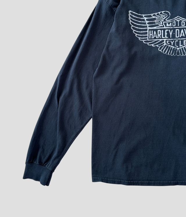 -Harley Davidson- Vintage 90-00s Long Sleeve Print T-shirt