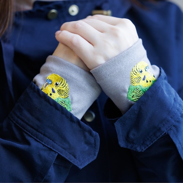 【鳥リストマフラー】インコ／東かがわの手袋職人がつくった