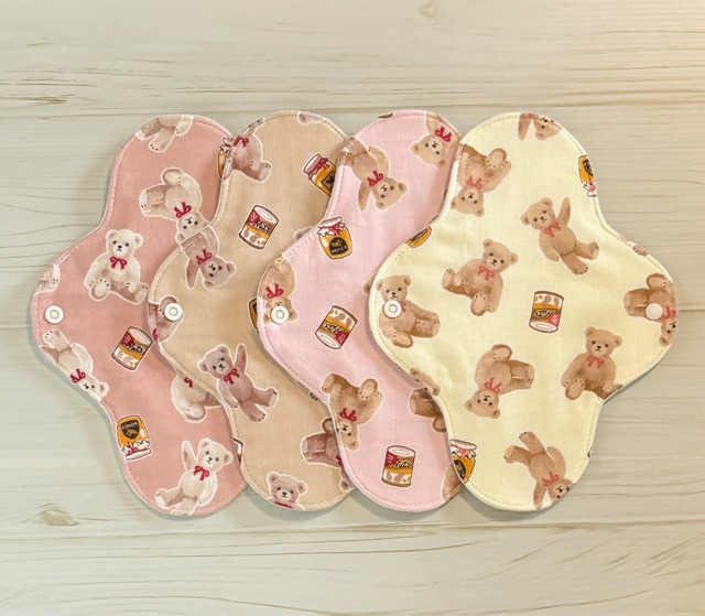 22cm ふわふわ柔らかな肌触り✩布ナプキン フランネル 4枚セット 252