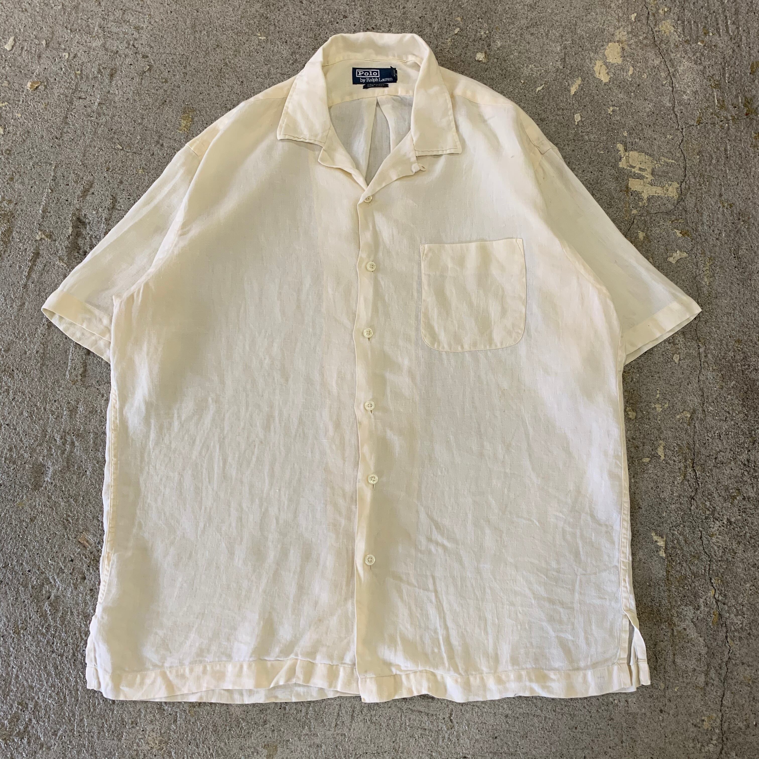 90s Polo Ralph Lauren S/S linen shirt | What'z up