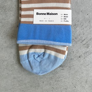 Bonne Maison/【Minos】Sock Stripe Praline RY1-23