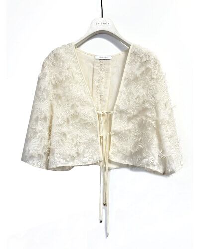 【CHIGNON】1554-016KK カットジャガードボレロ