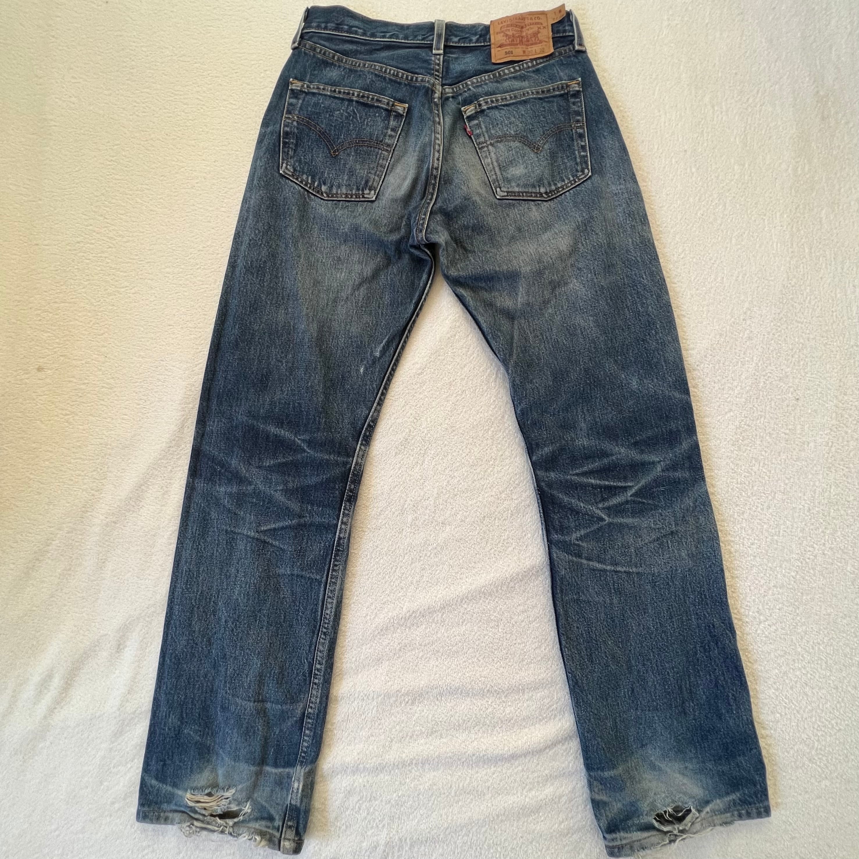 Levi's 501 USA製 W30 リーバイス ダメージ デニム ヒゲ Levi's 501 USA製 W30 リーバイス ダメージ デニム ヒゲ