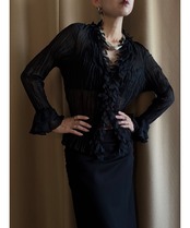 elegance mode black sheer tops-4876-9