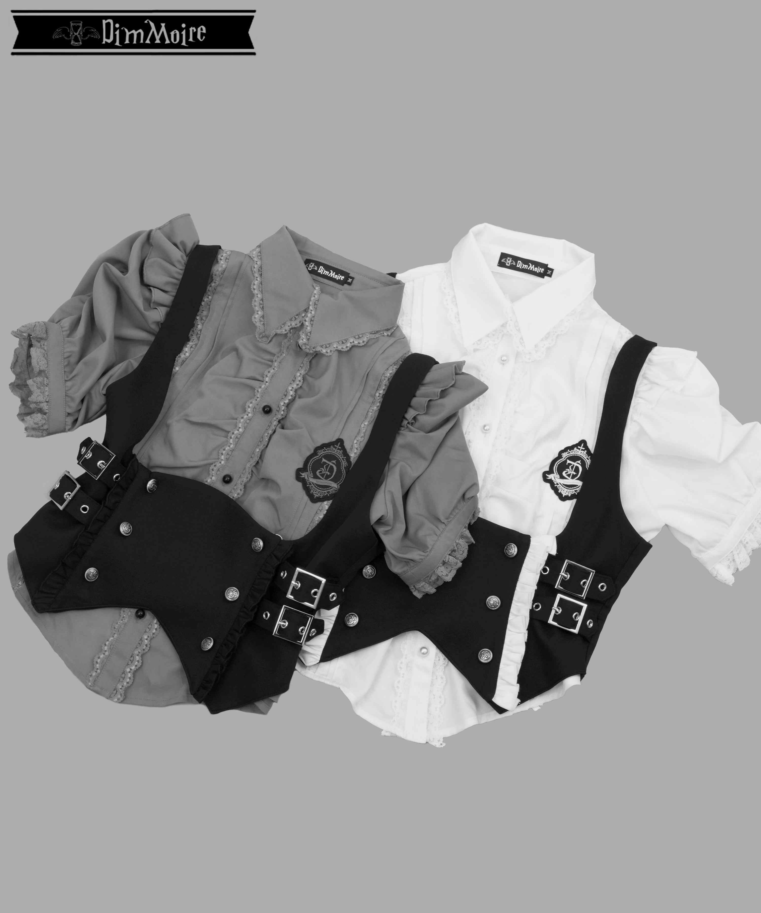 DimMoire 学園ブラウス+ジレset 【Gray&Black】M DimMoire学園ブラウス+ジレset 【Gray&Black】 | DimMoire
