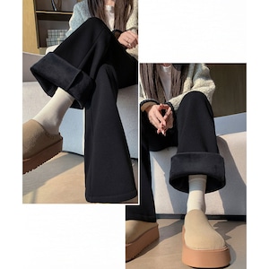 フレアパンツ スウェット 裏起毛 レディース 秋冬 韓国 きれいめ 大人 カジュアル スポーティー ダンス ストリート 美脚 ジャージ パンツ 暖かい 大人可愛い 大人女子