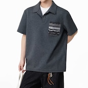 パッチポケット ニットポロシャツ af0170