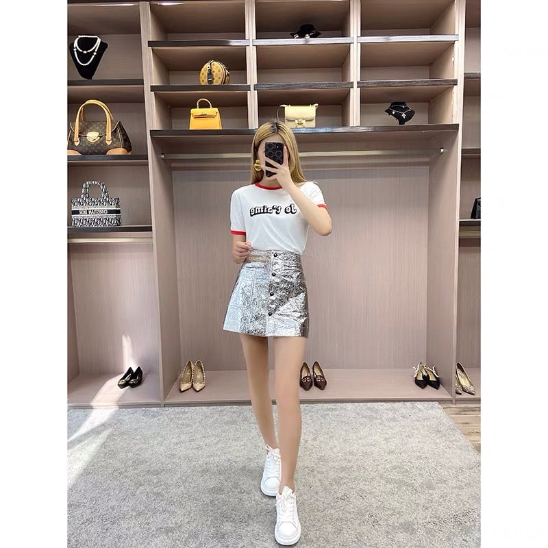 シルバー ミニ スカート 銀 キラキラ ミラー | LOVEYsmileSHOP