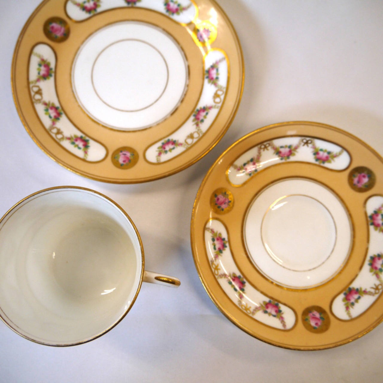 ミントン カップトリオ（金彩薔薇連） 11CU S602-02