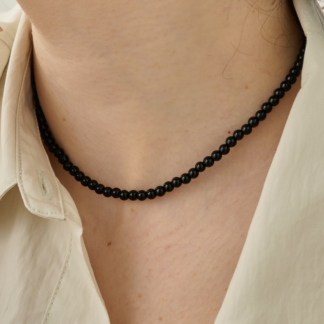 9/4(金)21時再販売*silver925 onyx necklace N089