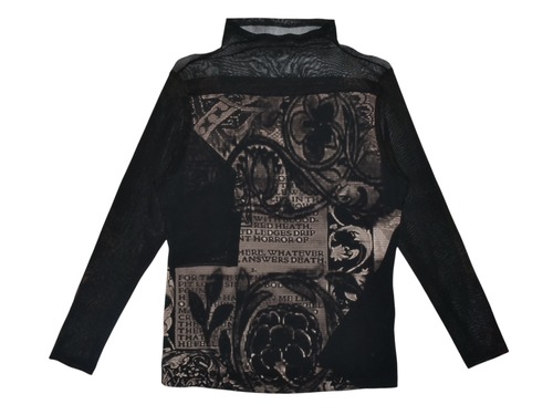 DoReMi Unique Series – Sheer Shoulder Antique Print Top
