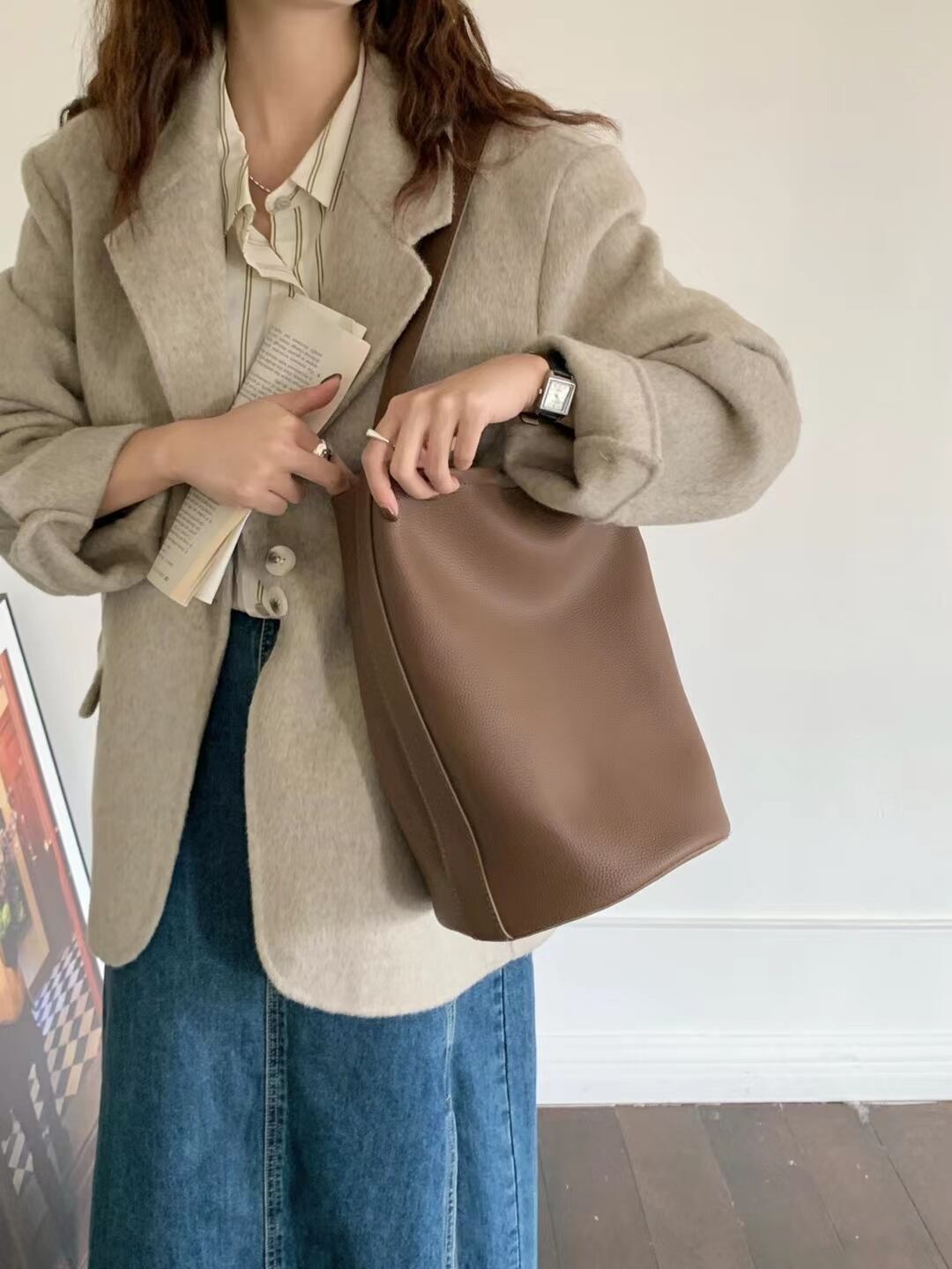 ポーチ付きシンプルトートバッグ　AS15-2207