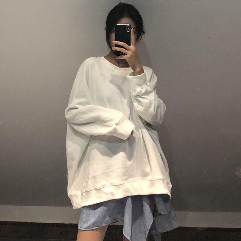 2020ルースセーターレディース秋冬ミドル丈ネットレッドオールマッチヘッジピュアカラートップス 萌量不足94119691700