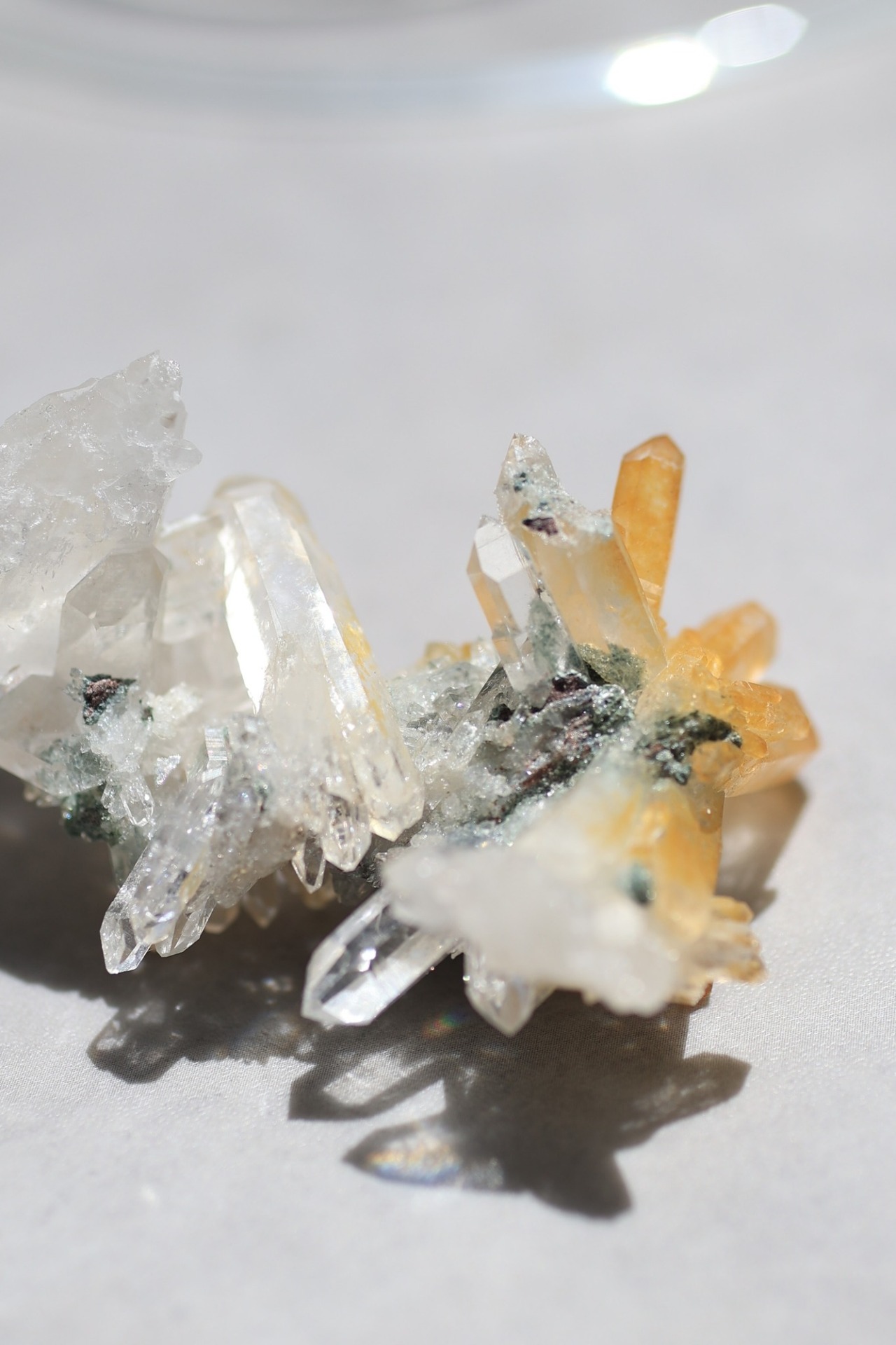 ゴールデンヒーラー × レムリアンクォーツ「朝日の結晶」Golden Healer × Lemurian Quartz ◇ 天然石・鉱物・パワーストーン・原石 | st00325