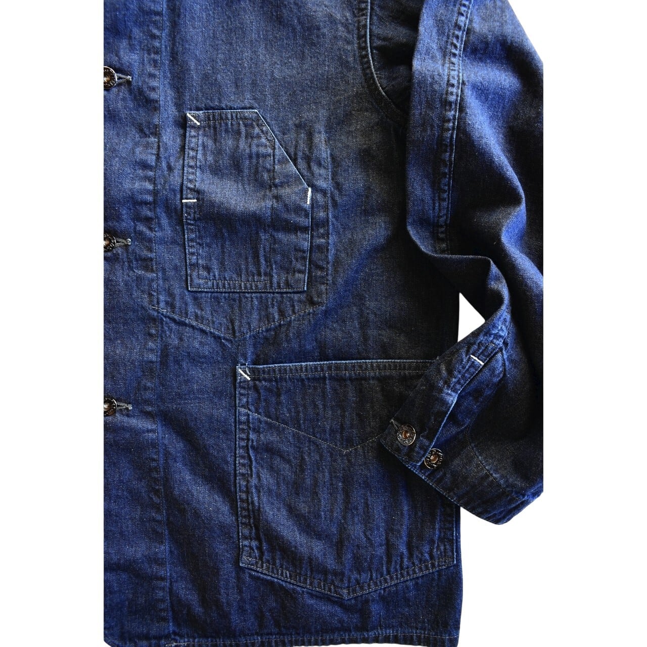 POST O'ALLS / De Luxe Railroader 8oz. Denim indigo deep wash