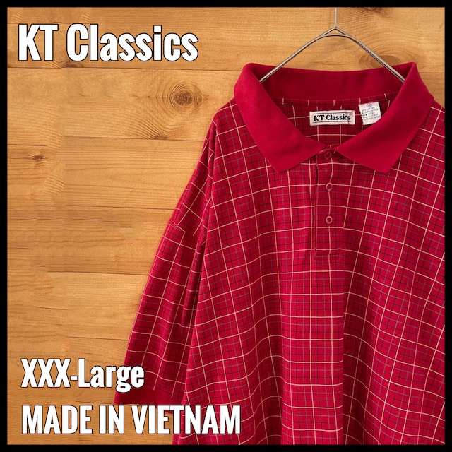 【KT Classics】3XL ビッグサイズ ポロシャツ チェック柄 US古着 アメリカ古着