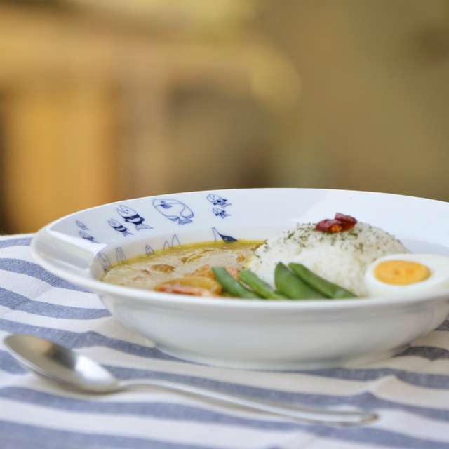 【natural69】【波佐見焼】【ココマリン】【cocomarine】【パスタ皿】 カレー皿 食器 北欧 おしゃれ 海の生物 水族館