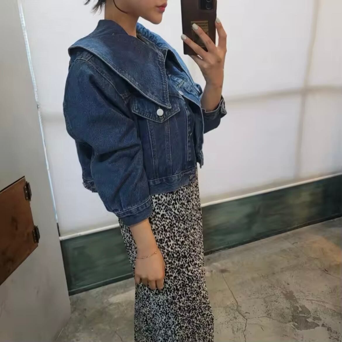 ビッグカラーデニムジャケット