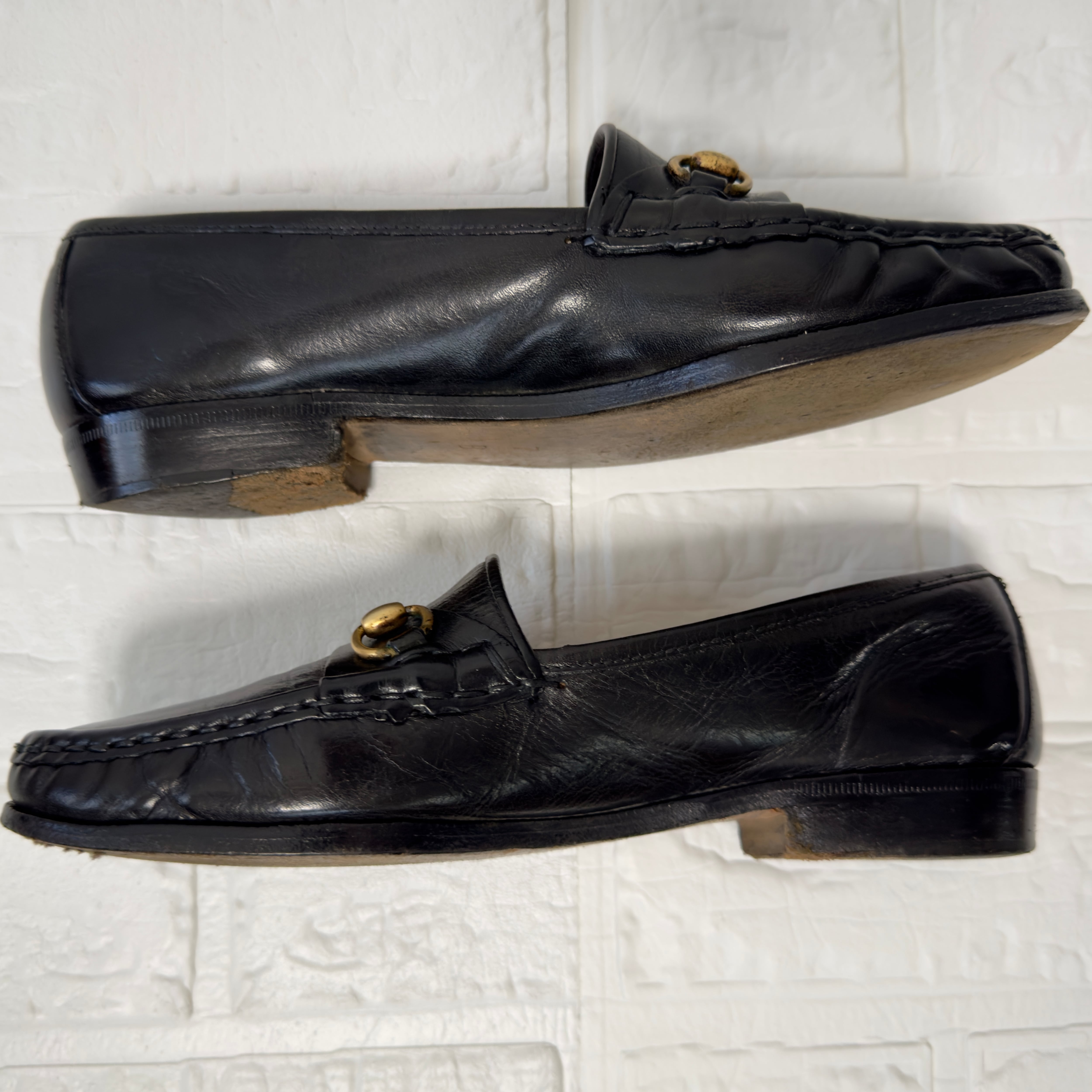 COLE HAAN《women's》80-90s イタリア製 ビットローファー ブラック