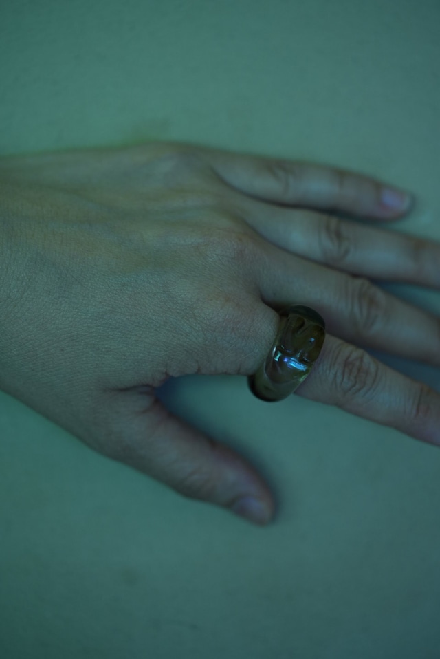 TOO - Alphabet S RING - smokey quartz