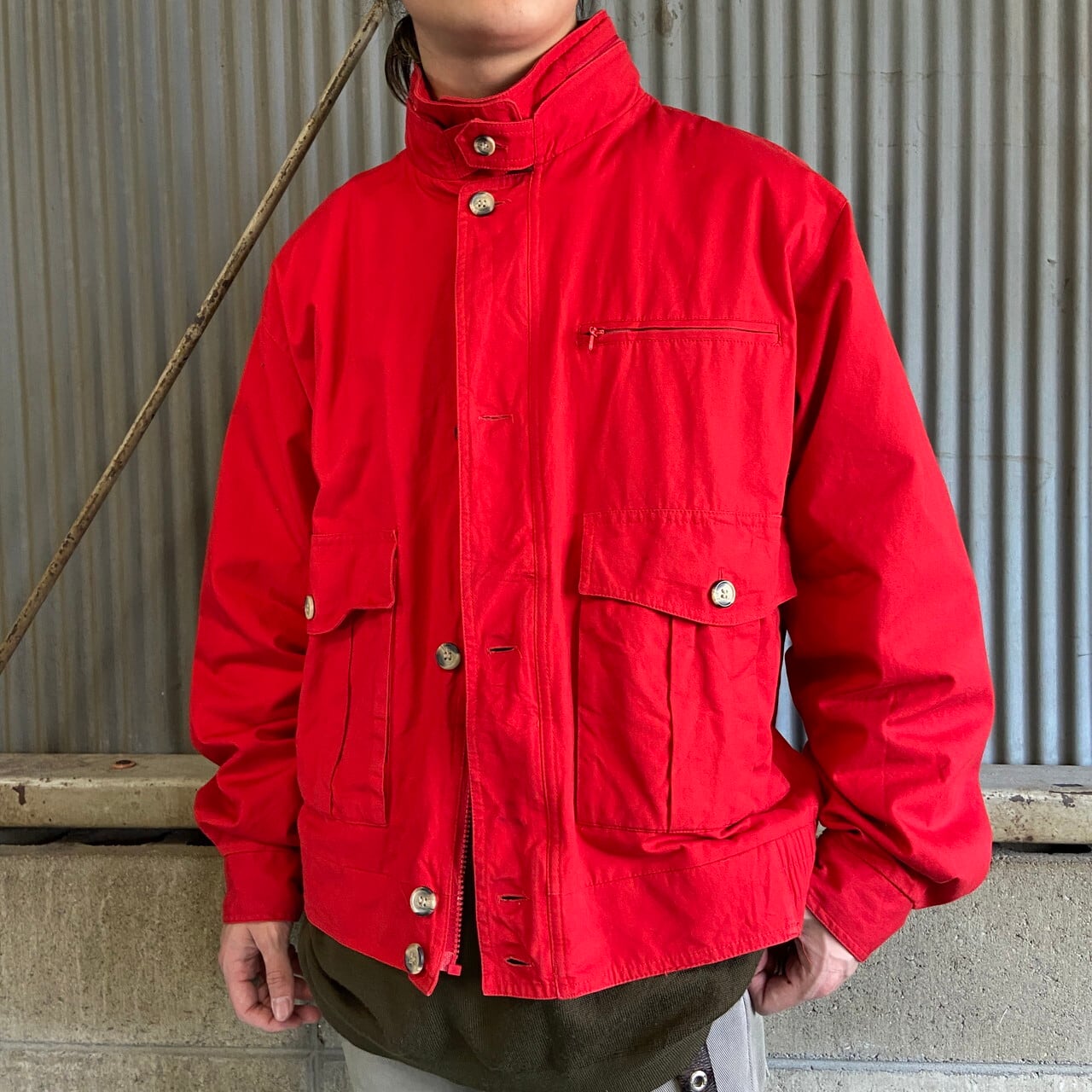 80s eddie bauer 黒タグ　コットン　ベスト　バッチ