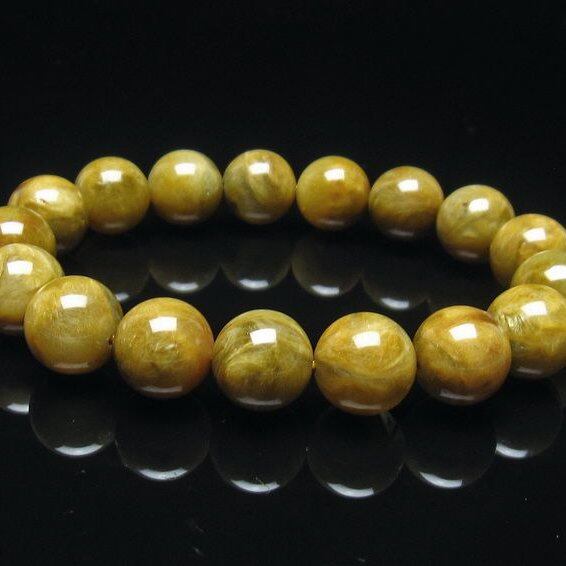 ルチルクォーツ ブレスレット 13mm 一点物 199-261