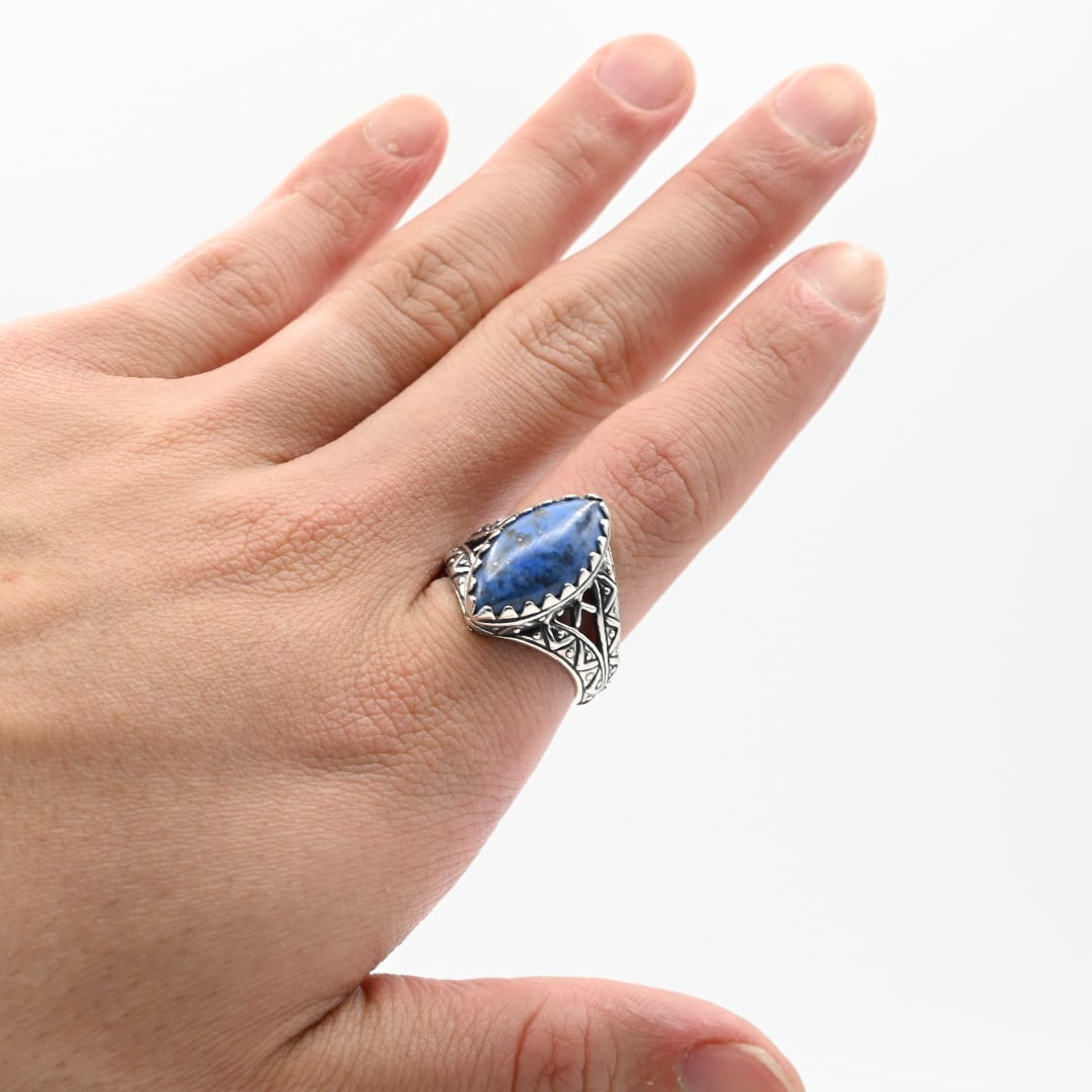 Lapis Lazuli Accent Rhombus Top Signet Ring By Carolyn Pollack
