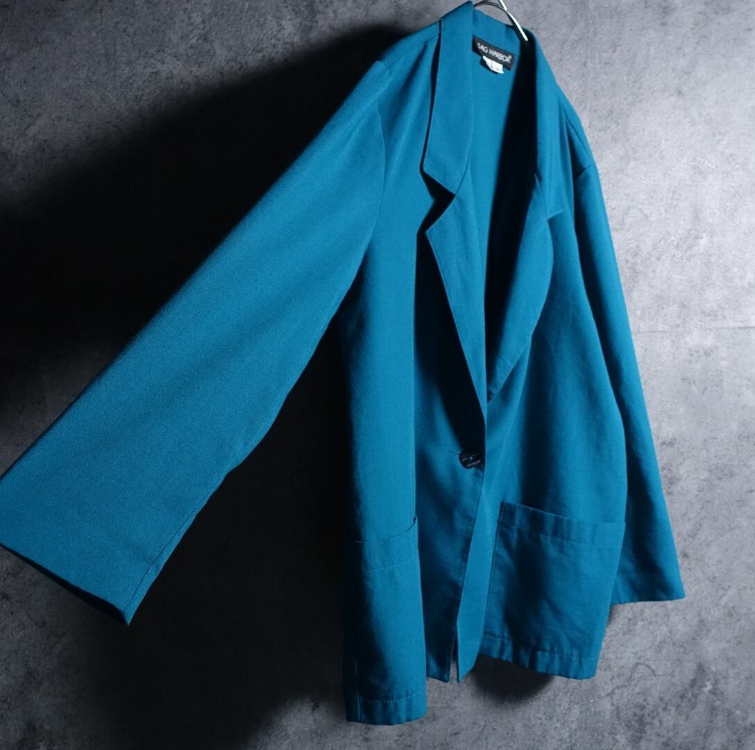 SAG HARBOR” Turquoise Blue Easy Tailored Jacket | 古着屋 FORCE