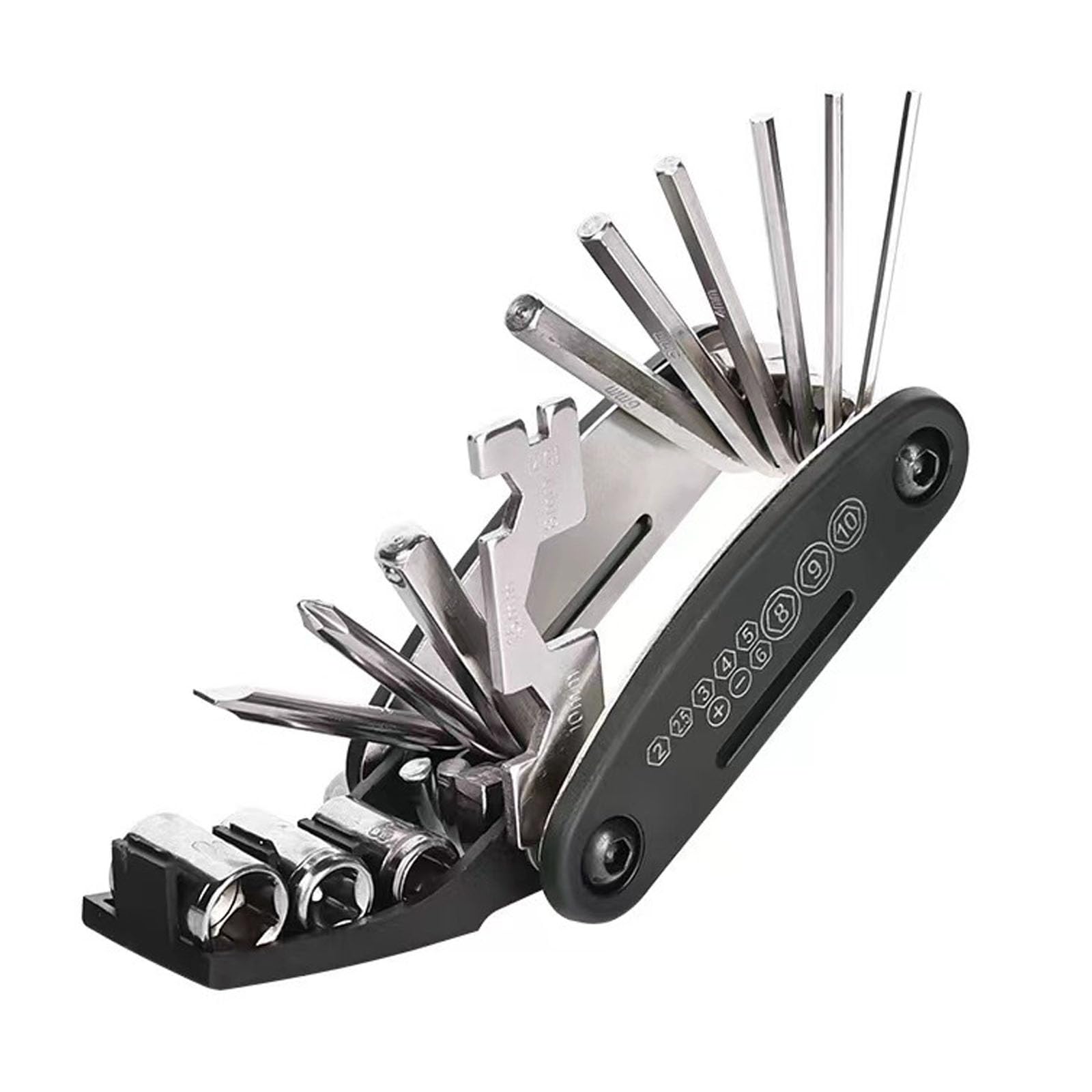 【在庫処分】LUYING 自転車工具セット 六角レンチ16in1 多機能 携帯 六角レンチ ソケット 高硬度 持ち運び便利 折りたたみ式携帯工具 クロスバイク ロードバイクなど用