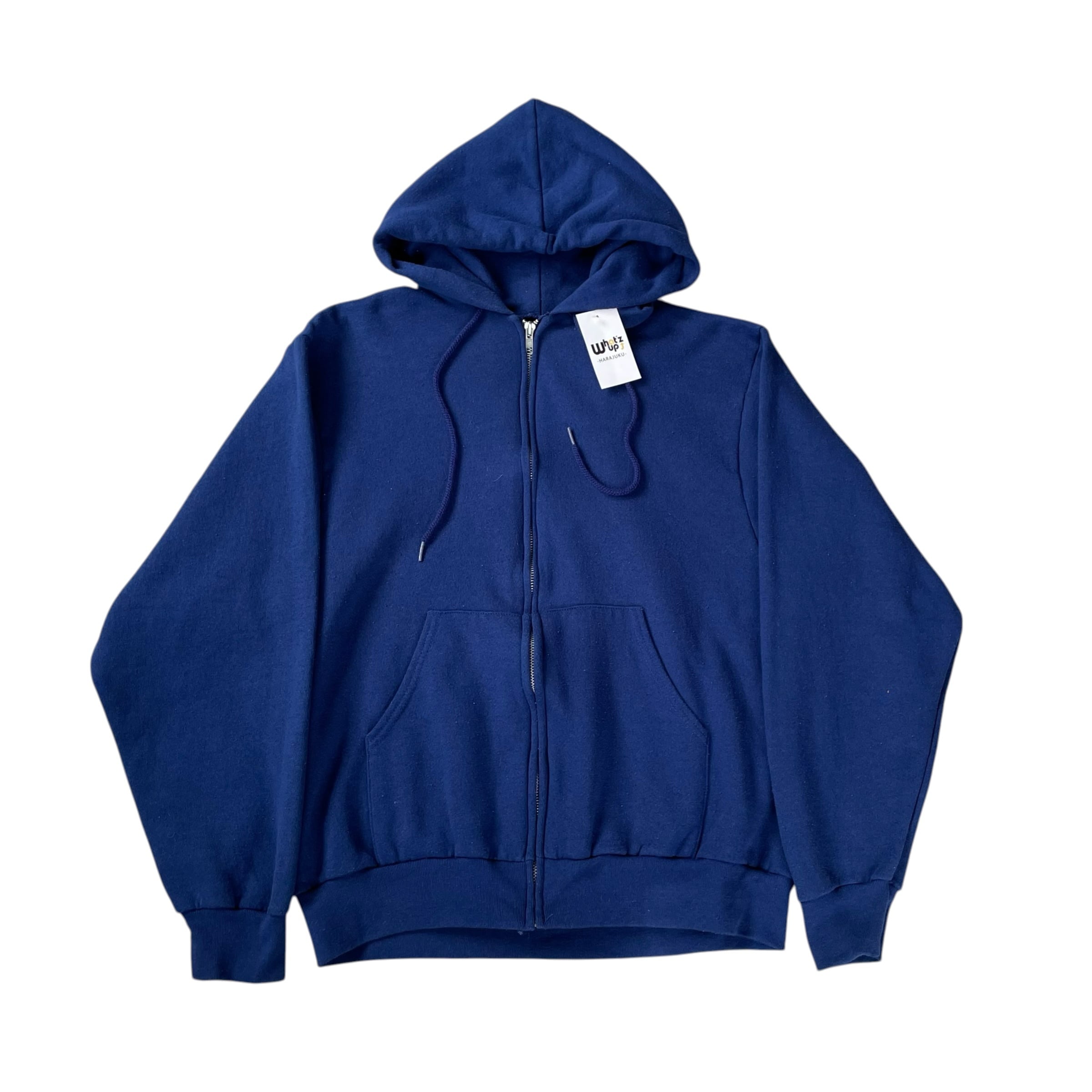90s FRUIT OF THE LOOM zip up hoodie "blue"