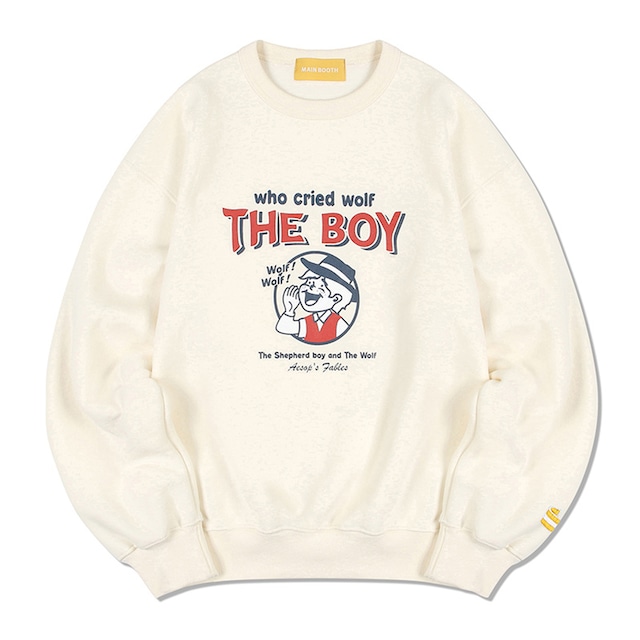 [MAINBOOTH] The Boy Sweatshirt(CREAM) 正規品 韓国 ブランド トレーナー