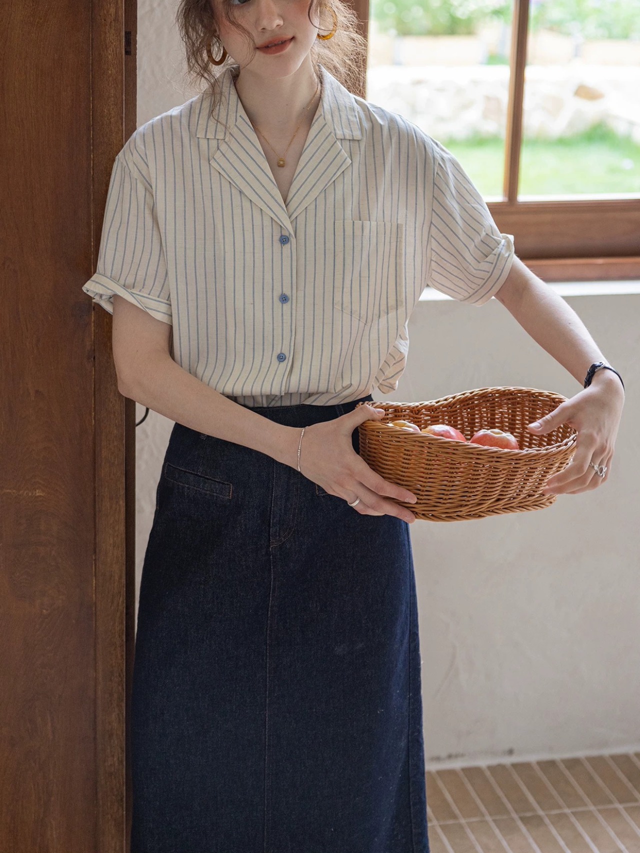 Matin Bleu Stripe Shirt F0729