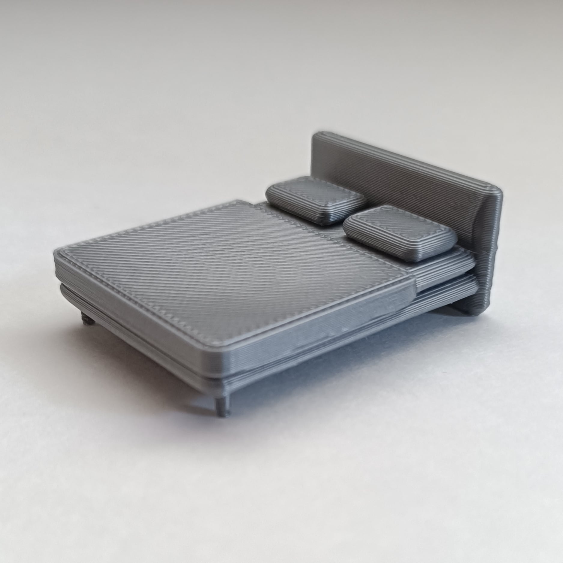 ダブルベッド 1/50 建築模型用添景 | 模型添景研究所
