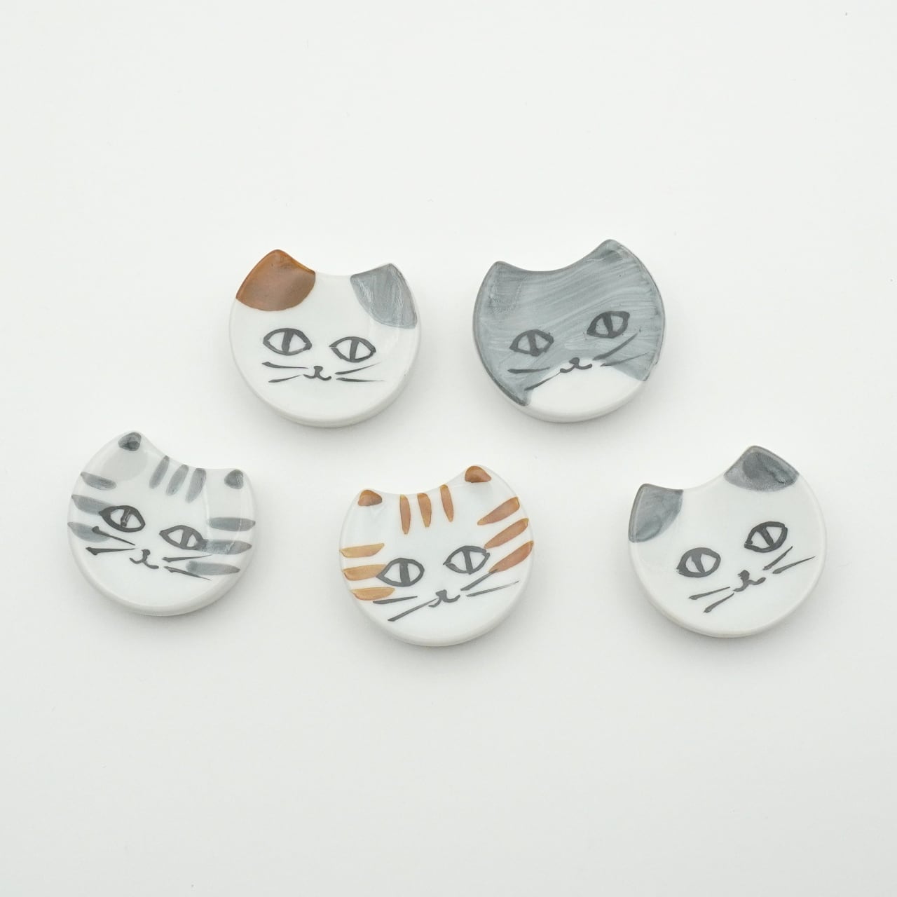 猫 箸置揃 5個セット 有田焼【日本製】 | コトノハ