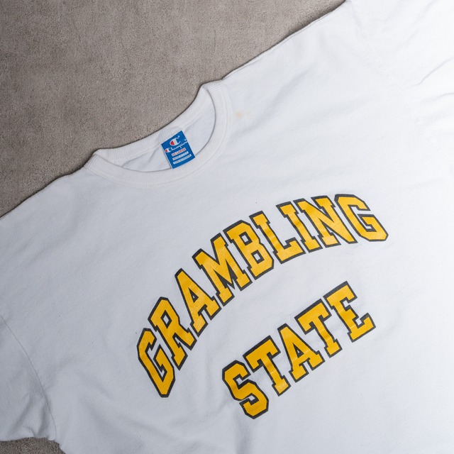 【Champion】90's Grambling Print T-Shirt Made In U.S.A. "USED" ヴィンテージ  Tシャツ チャンピオン ユーズド NO.47