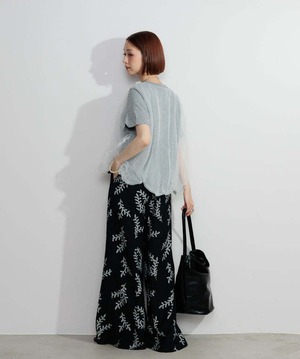 2605147 オーバーチュールスカラップTシャツ gray