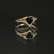 Vintage Signet Ring [Made in ENGLAND] [375 9ct Gold] Heart Shaped Design x Onyx