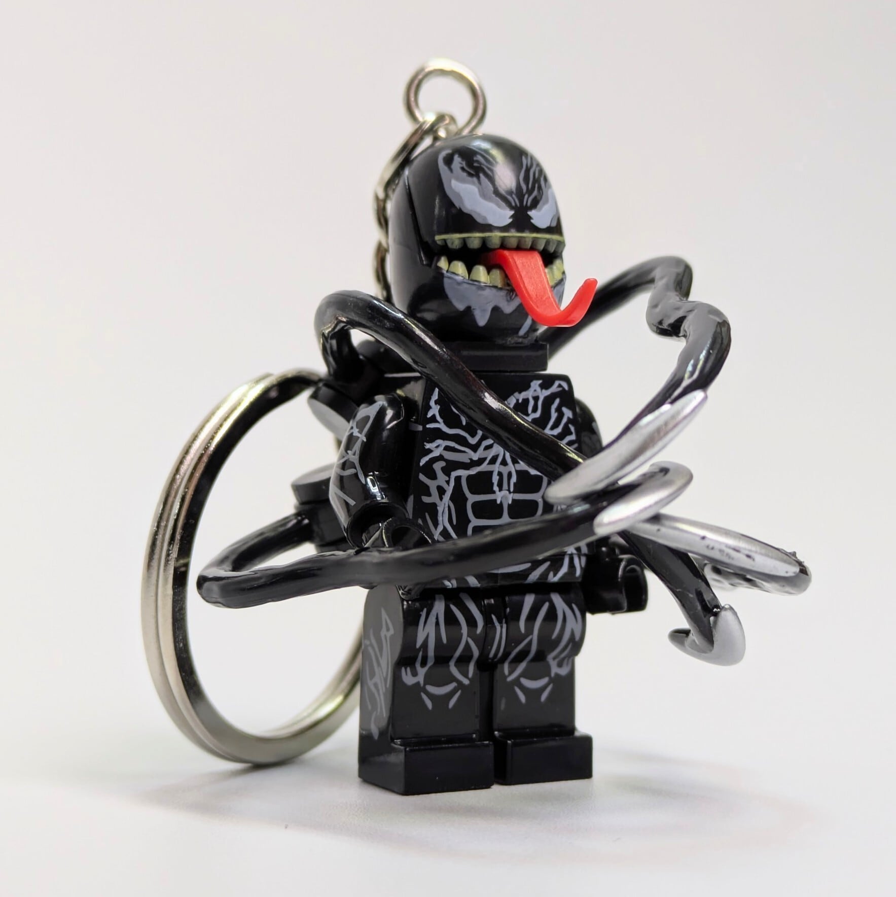 ♧【ブロックフィギュアキーホルダー】 VENOM / ヴェノム / スパイダーマン / カーネイジ 〚アメリカン雑貨 アメトイ〛