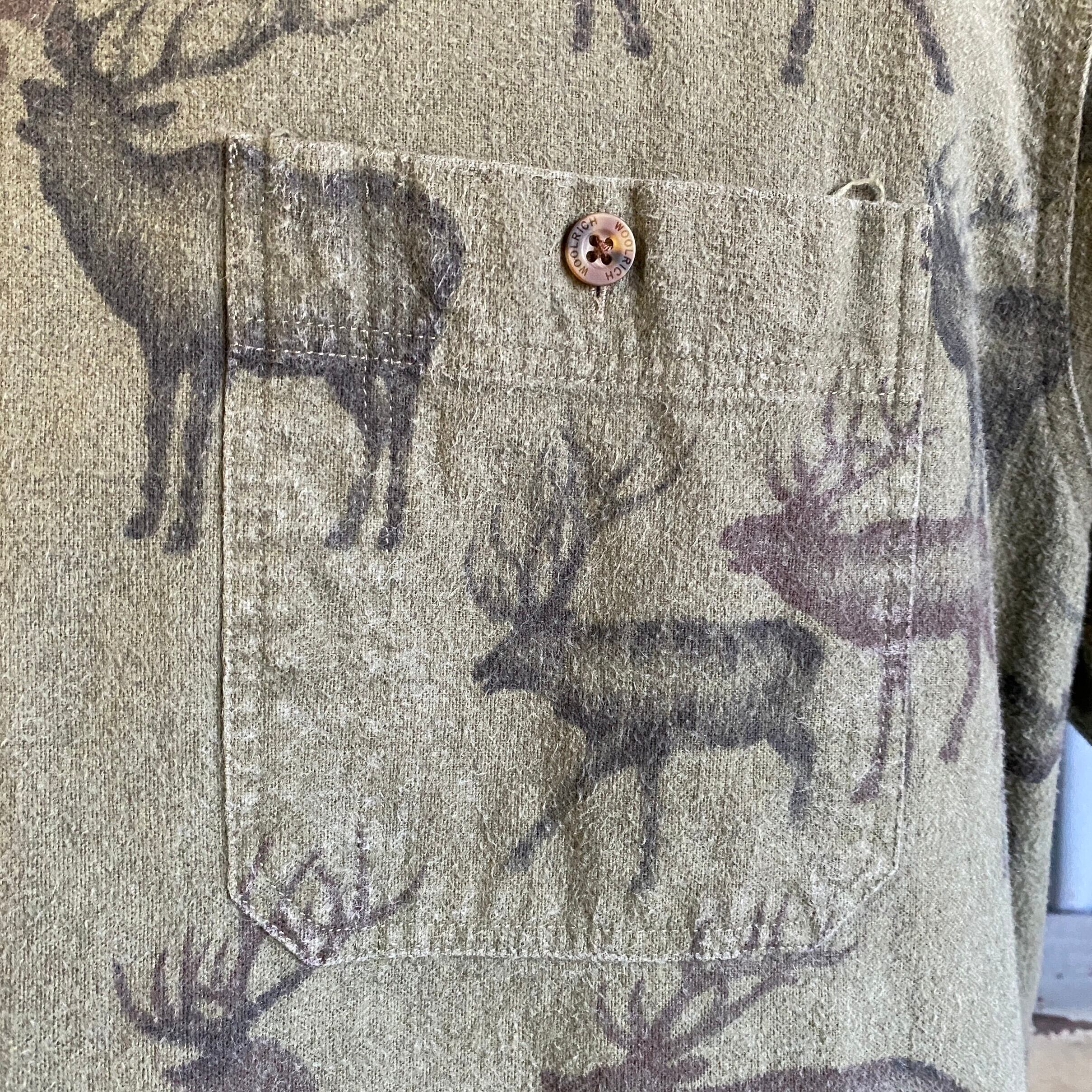 ビッグサイズ WOOLRICH ウールリッチ 総柄 オールプリント アニマル 鹿