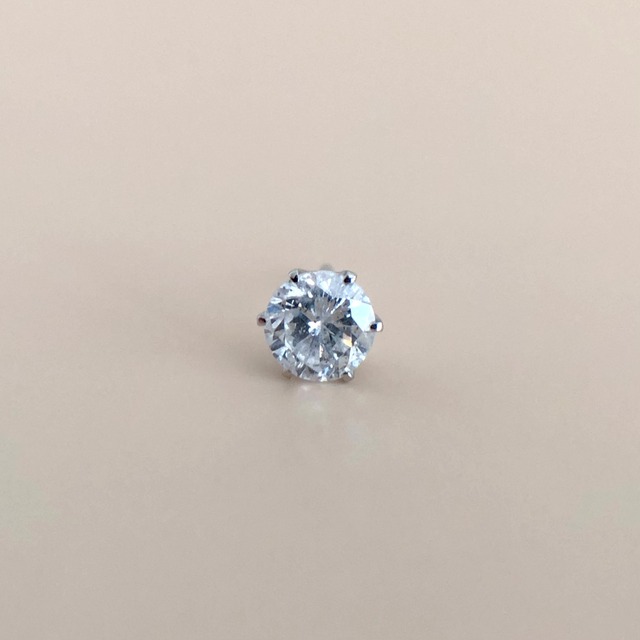 ラウンドブリリアントカット ダイヤモンド ピアス  0.50ct プラチナ チェカ 鑑別書付