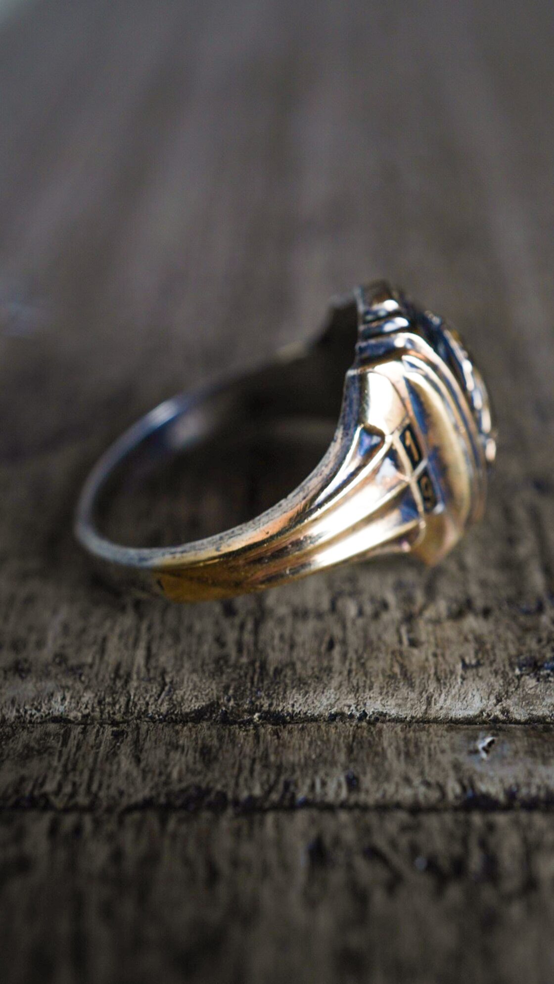 1945】U.S. VINTAGE JOSTENS ジャスティン クラス リング 《シルバー  